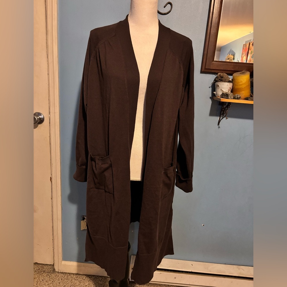 Terra & Sky, Plus Sized, Long, Cardigan Sweater